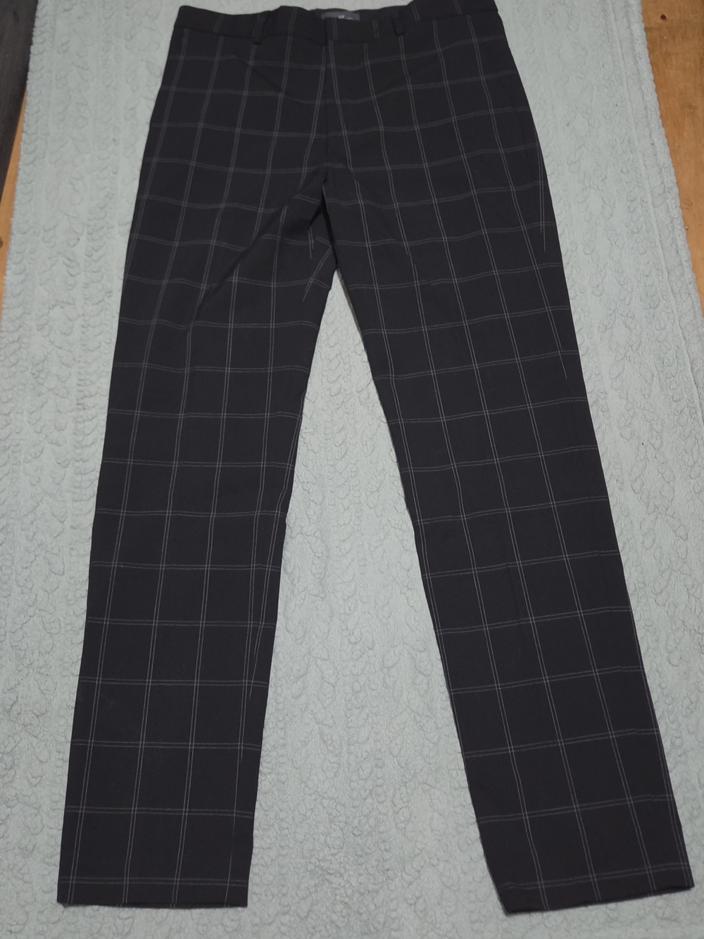 H&M Black Windowpane Dress Pants